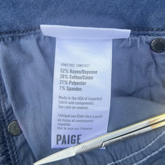 Paige Verdugo Ultra Skinny navy coated lux stretch shiny dark blue jeans sz 27 - Picture 7 of 11